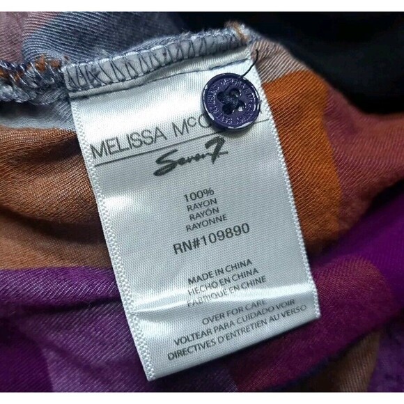 Melissa McCarthy Seven7 Plaid Shirt Womens Sz 2X High Low Button Up Top Preppy - Picture 10 of 11